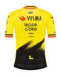 RAPIDGEAR Cyklistický dres s krátkym rukávom - REPLICA VISMA 2026 FORMER BELGIAN CHAMPION - žltá/čierna