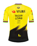 RAPIDGEAR Cyklistický dres s krátkym rukávom - REPLICA VISMA 2026 FORMER WORLD CHAMPION - žltá/čierna