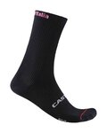 CASTELLI Cyklistické ponožky klasické - GIRO LOGO 18 - čierna