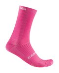 CASTELLI Cyklistické ponožky klasické - GIRO LOGO 18 - ružová