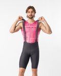 CASTELLI Cyklistické nohavice krátke s trakmi - GIRO TROFEO 2 - šedá