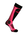HAVEN Cyklistické podkolienky - COMPRESSIVE SKI - čierna/ružová