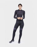 ALÉ Cyklistické nohavice dlhé bez trakov - PR-R MILD TIGHTS - čierna/ružová