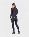 ALÉ Cyklistické nohavice dlhé bez trakov - PR-R MILD TIGHTS - čierna/ružová