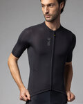 ALÉ Cyklistický dres s krátkym rukávom - COLOR BLOCK PRAGMA - čierna