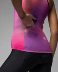 ALÉ Cyklistický dres bez rukávov - AURORA PRAGMA - ružová/fialová