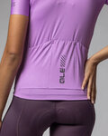 ALÉ Cyklistický dres s krátkym rukávom - COLOR BLOCK PRAGMA - fialová
