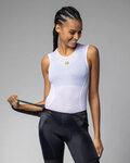 ALÉ Cyklistické tričko bez rukávov - VELO ACTIVE INTIMO - biela