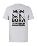 RED BULL Cyklistické tričko s krátkym rukávom - RED BULL BORA HANSGROHE - šedá