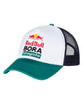 RED BULL Cyklistická čiapka - RED BULL BORA HANSGROHE - biela/modrá/zelená