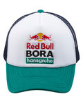 RED BULL Cyklistická čiapka - RED BULL BORA HANSGROHE - biela/modrá/zelená