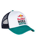 RED BULL Cyklistická čiapka - RED BULL BORA HANSGROHE - biela/modrá/zelená