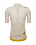 SANTINI Cyklistický dres s krátkym rukávom - TDF MAILLOT JAUNE - M. VENTOUX - ivory