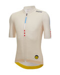 SANTINI Cyklistický dres s krátkym rukávom - TDF MAILLOT JAUNE - M. VENTOUX - ivory
