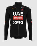 PISSEI Cyklistická zateplená bunda - UAE TEAM EMIRATES - XRG 2025 GIACCA PRIMAPELLE OFFICIAL - čierna