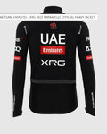 PISSEI Cyklistická zateplená bunda - UAE TEAM EMIRATES - XRG 2025 GIACCA PRIMAPELLE OFFICIAL - čierna