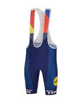 SANTINI Cyklistické nohavice krátke s trakmi - LIDL TREK 2025 - modrá