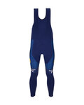 SANTINI Cyklistické nohavice dlhé s trakmi - LIDL TREK 2025 - modrá