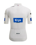SANTINI Cyklistický dres s krátkym rukávom - TOUR DE FRANCE - WHITE JERSEY - biela