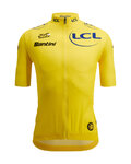 SANTINI Cyklistický dres s krátkym rukávom - TOUR DE FRANCE - YELLOW JERSEY - žltá