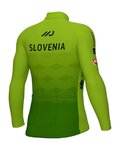 ALÉ Cyklistický dres s dlhým rukávom zimný - SLOVENIAN FEDERATION PRIME 2024 - zelená