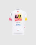 PISSEI Cyklistický dres s krátkym rukávom - UAE TEAM EMIRATES REPLICA - GIRO + TOUR 24 JR - biela/ružová/žltá