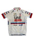PISSEI Cyklistický dres s krátkym rukávom - UAE TEAM EMIRATES 2024 CHAMPION SLOVENIA REPLICA JR - biela
