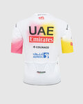 PISSEI Cyklistický dres s krátkym rukávom - UAE TEAM EMIRATES REPLICA - GIRO + TOUR 24 - biela/ružová/žltá