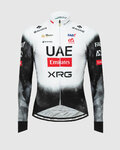 PISSEI Cyklistický dres s dlhým rukávom zimný - UAE TEAM EMIRATES - XRG 2025 REPLICA - biela/čierna