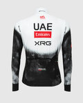 PISSEI Cyklistický dres s dlhým rukávom zimný - UAE TEAM EMIRATES - XRG 2025 REPLICA - biela/čierna