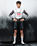 PISSEI Cyklistický dres s dlhým rukávom zimný - UAE TEAM EMIRATES - XRG 2025 REPLICA - biela/čierna