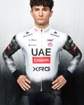 PISSEI Cyklistický dres s dlhým rukávom zimný - UAE TEAM EMIRATES - XRG 2025 REPLICA - biela/čierna
