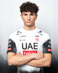 PISSEI Cyklistické tričko s krátkym rukávom - UAE TEAM EMIRATES 2025  - biela/čierna