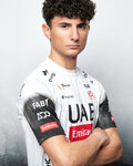 PISSEI Cyklistické tričko s krátkym rukávom - UAE TEAM EMIRATES 2025  - biela/čierna