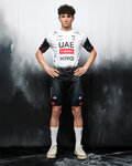 PISSEI Cyklistické tričko s krátkym rukávom - UAE TEAM EMIRATES 2025  - biela/čierna