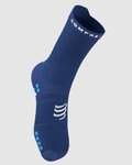 COMPRESSPORT Cyklistické ponožky klasické - PRO RACING V4.0 RUN HIGH - modrá