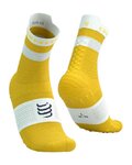 COMPRESSPORT Cyklistické ponožky klasické - PRO RACING SOCKS V4.0 RUN - žltá