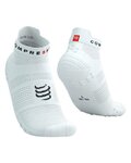 COMPRESSPORT Cyklistické ponožky členkové - PRO RACING SOCKS V4.0 RUN - biela