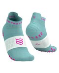 COMPRESSPORT Cyklistické ponožky členkové - PRO RACING SOCKS V4.0 RUN - tyrkysová