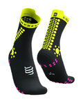 COMPRESSPORT Cyklistické ponožky klasické - PRO RACING V4.0 TRAIL - žltá/čierna