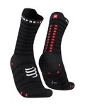 COMPRESSPORT Cyklistické ponožky klasické - PRO RACING SOCKS V4.0 ULTRALIGHT RUN - čierna