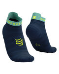 COMPRESSPORT Cyklistické ponožky členkové - PRO RACING SOCKS V4.0 ULTRALIGHT RUN - modrá/svetlo modrá