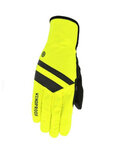 AGU Cyklistické rukavice dlhoprsté - WINDPROOF - čierna/žltá