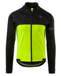 AGU Cyklistická zateplená bunda - ESSENTIAL HIVIS WNT - žltá/čierna