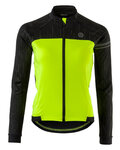 AGU Cyklistická zateplená bunda - ESSENTIAL HIVIS LADY - čierna/žltá