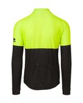 AGU Cyklistický dres s dlhým rukávom zimný - DUO WINTER - čierna/žltá