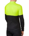 AGU Cyklistický dres s dlhým rukávom zimný - DUO WINTER - čierna/žltá