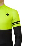 AGU Cyklistický dres s dlhým rukávom zimný - DUO WINTER - čierna/žltá