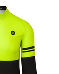 AGU Cyklistický dres s dlhým rukávom zimný - DUO WINTER - čierna/žltá