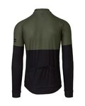 AGU Cyklistický dres s dlhým rukávom zimný - DUO WINTER - čierna/zelená